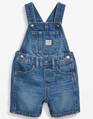 Unisex Slouchy Straight Jean Shortalls for Baby blue