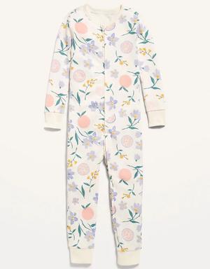 Old Navy Unisex Snug-Fit 2-Way-Zip Printed Pajama One-Piece for Toddler & Baby beige
