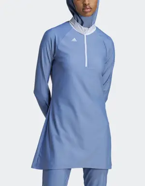 Adidas 3-Stripes Long Sleeve Swim Top