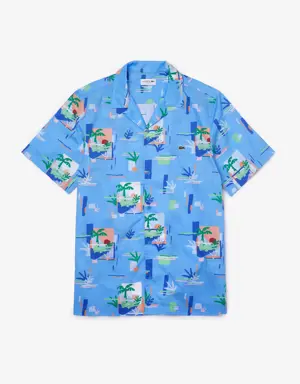 Men's Print Cotton Voile Hawaiian Shirt