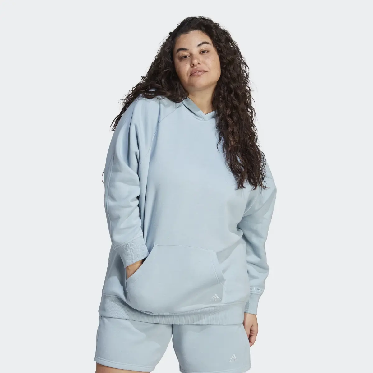 Adidas ALL SZN Fleece Boyfriend Hoodie (Plus Size). 2