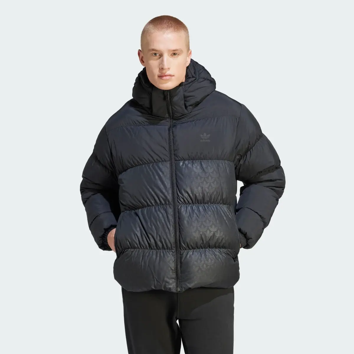 Adidas Down Regen Monogram Hooded Puffer Jacket. 2