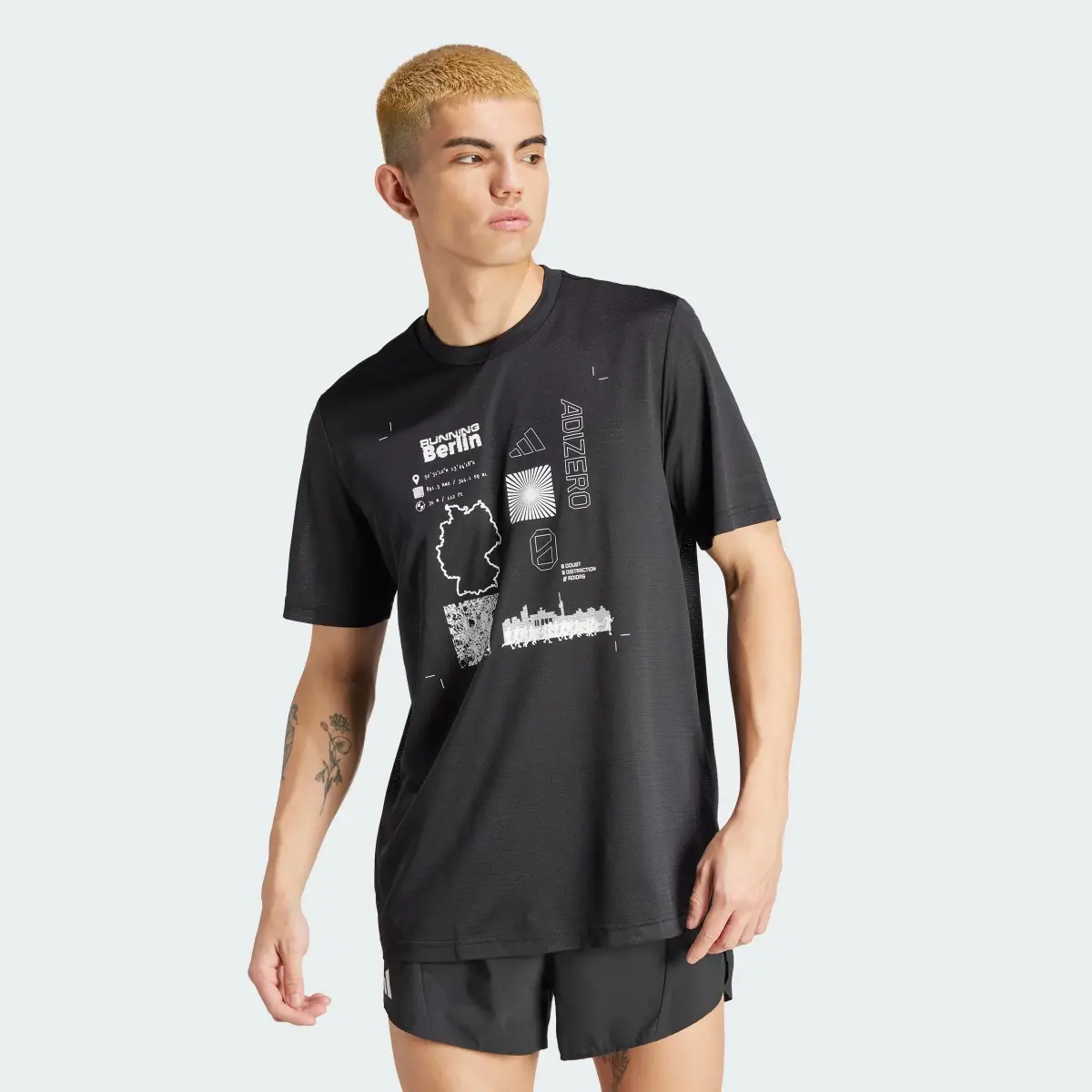 Adidas T-shirt de Running City Series Adizero. 2