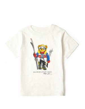 Beyaz Ayıcık Baskılı Erkek Çocuk T-shirt