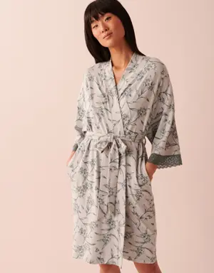 Bamboo Lace Detail Kimono