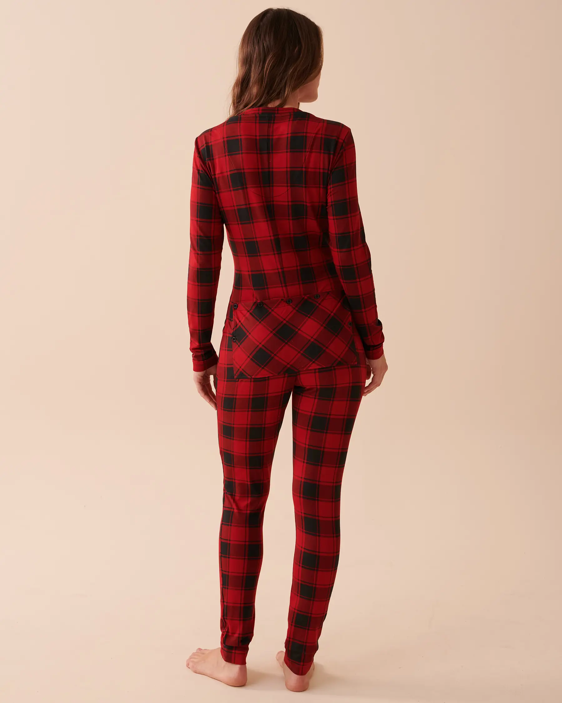 La Vie en Rose Buffalo Plaid Super Soft Jumpsuit. 2