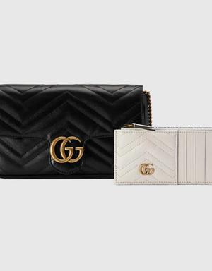 GG Marmont mini card case chain wallet