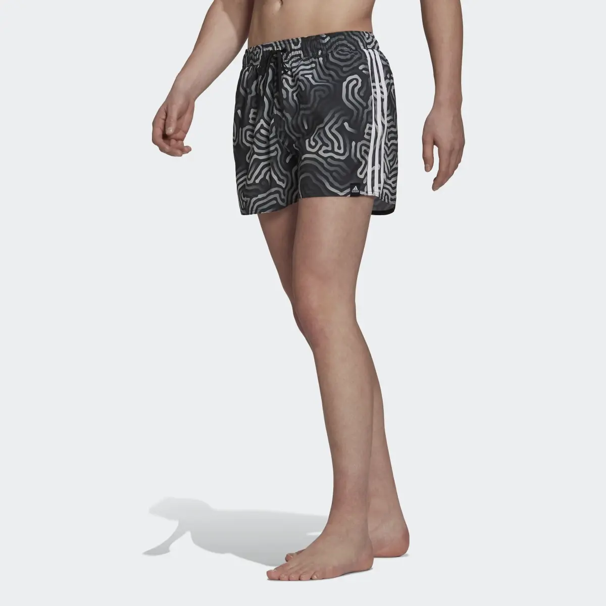 Adidas Very Short Length Color Maze CLX Swim Shorts. 1