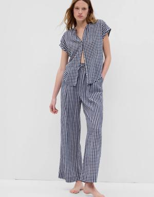 Gap Airy Wide-Leg Pants blue