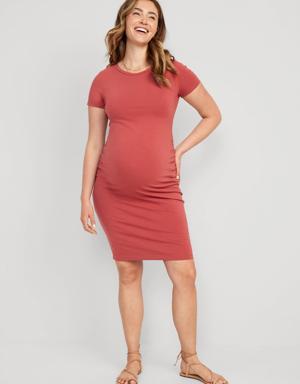 Maternity Jersey-Knit Bodycon Dress pink