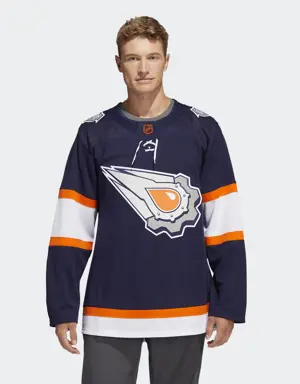 Oilers Authentic Reverse Retro Wordmark Jersey