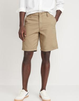 Old Navy Straight Lived-In Khaki Non-Stretch Shorts for Men - 9-inch inseam beige