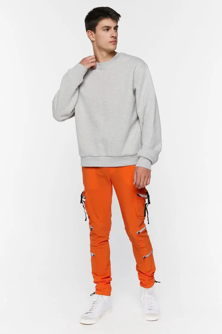 Forever 21 Forever 21 Toggle Drawstring Cargo Joggers Orange. 1