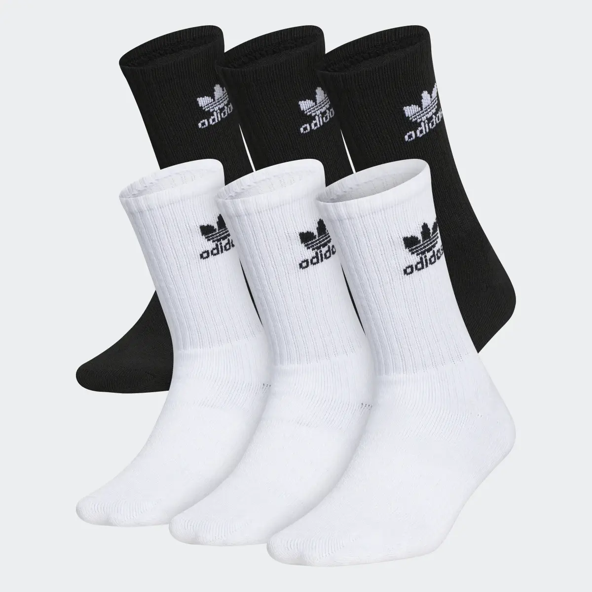 Adidas Trefoil Crew Socks 6 Pairs. 2