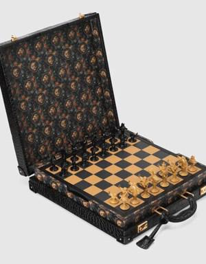 Decorative Chessboard with crocodile case