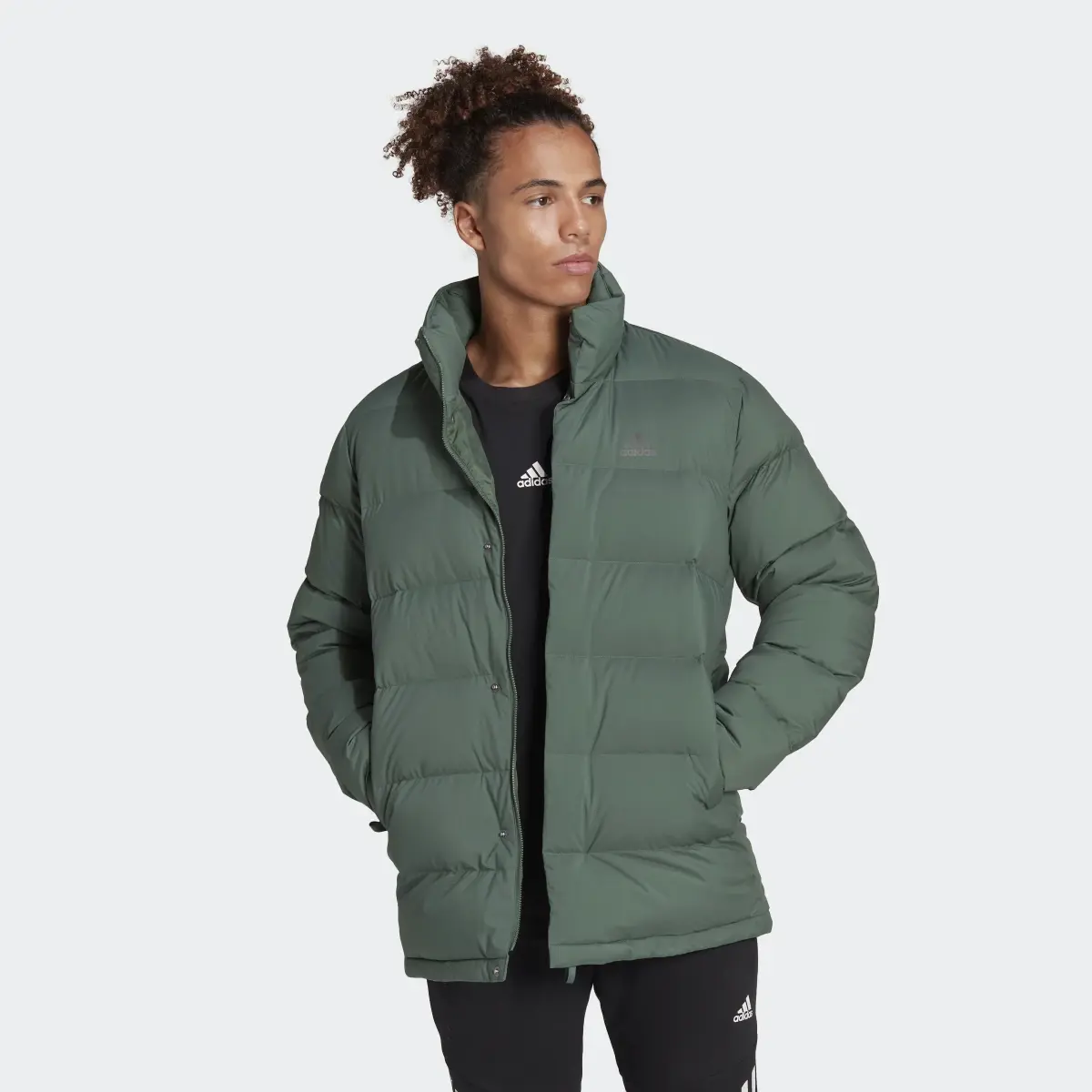 Adidas Helionic Mid-Length Down Jacket. 2