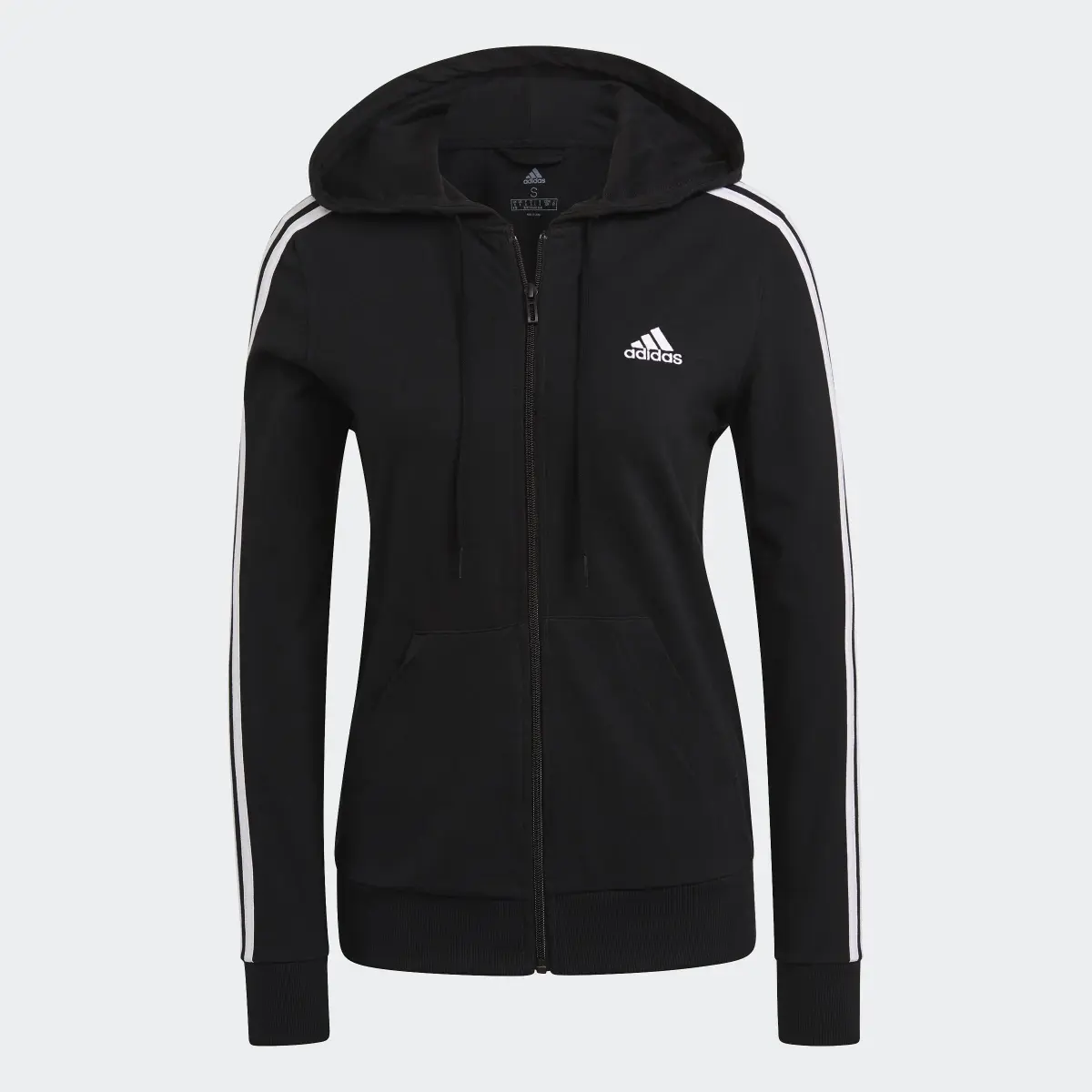 Adidas Essentials 3-Stripes Full-Zip Hoodie. 1