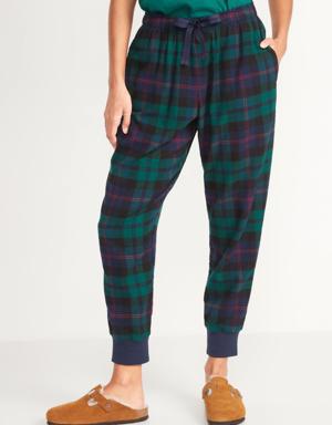 Old Navy Printed Flannel Jogger Pajama Pants for Women multi