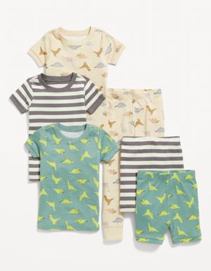 Old Navy 6-Piece Snug-Fit Unisex Printed Pajama Set for Toddler & Baby gray