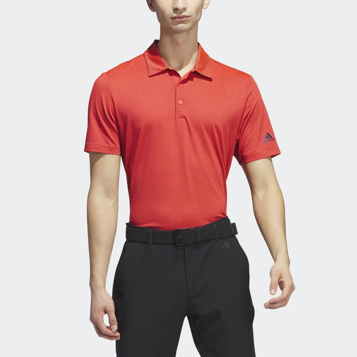 Adidas Ottoman Stripe Golf Polo Shirt. 1