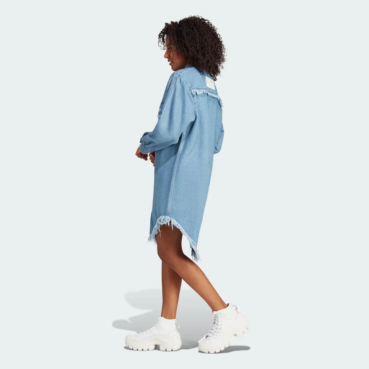 Adidas Originals x KSENIASCHNAIDER Fringed Shirt Dress. 3