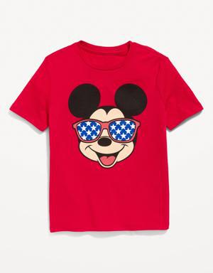 Matching Disney© Mickey Mouse Gender-Neutral T-Shirt for Kids red