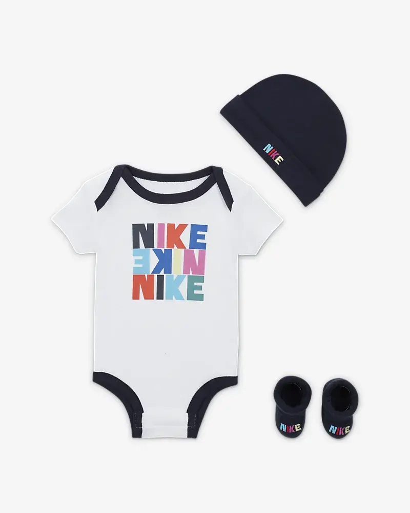 Nike Hat, Booties and Bodysuit Box Set. 1