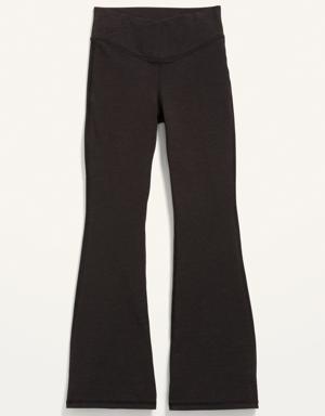 Old Navy High-Waisted PowerChill Crossover Flared Leggings for Girls black