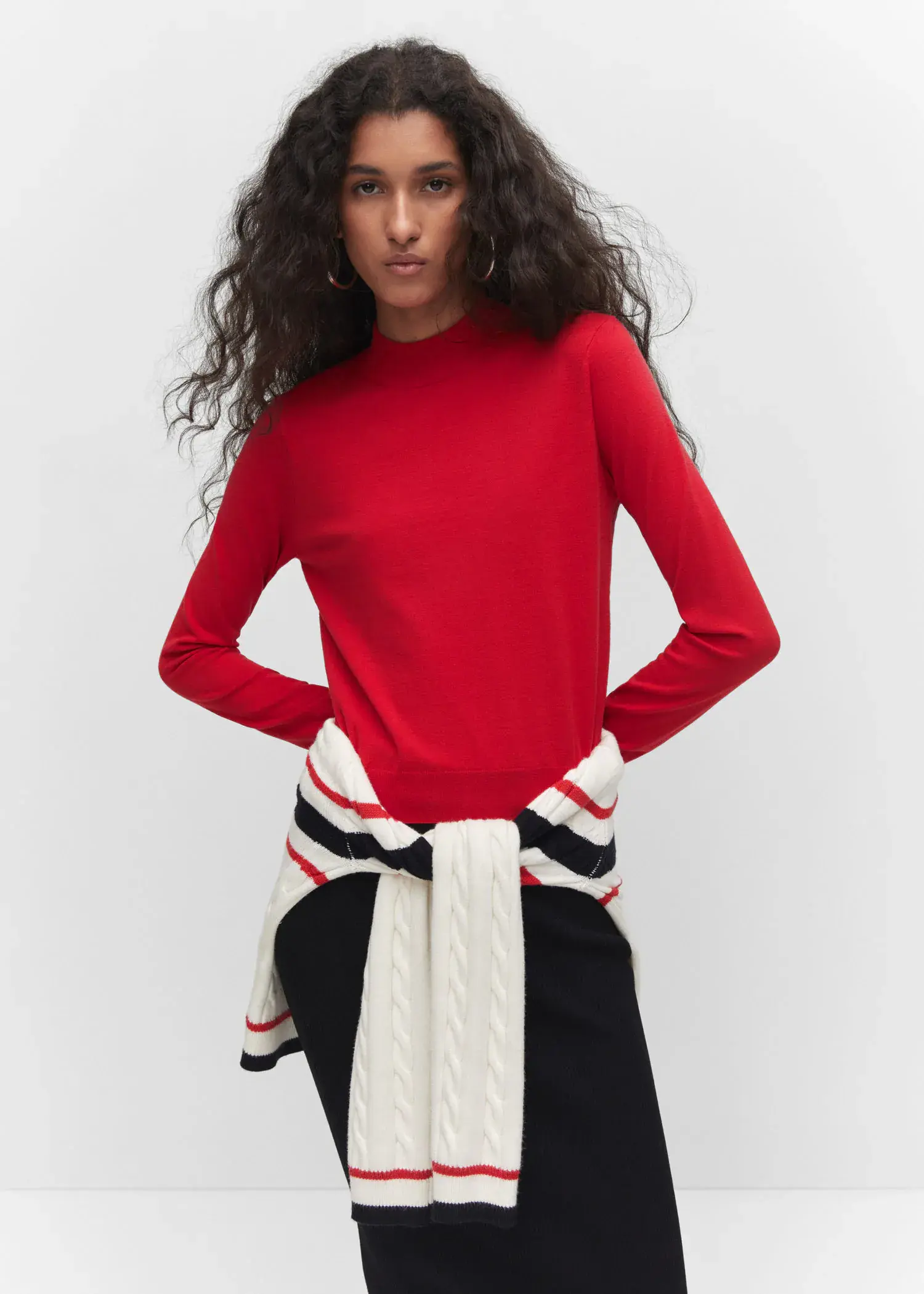 Mango Fine-knit sweater with zipper . 1