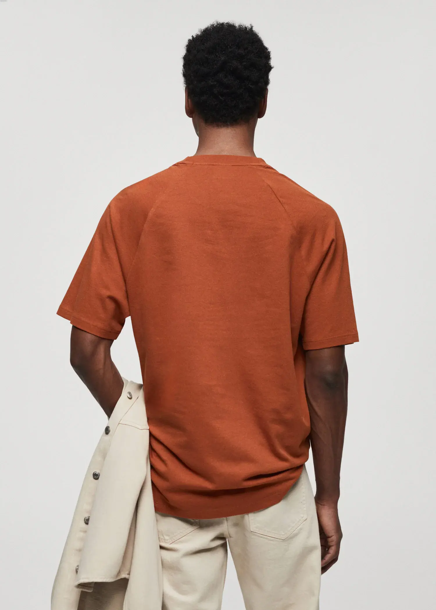 Mango Relaxed fit cotton t-shirt. 3