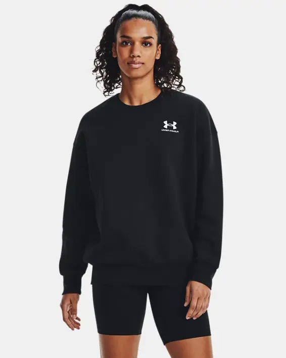 Under Armour Women's UA Icon Fleece Oversized Crew. 1