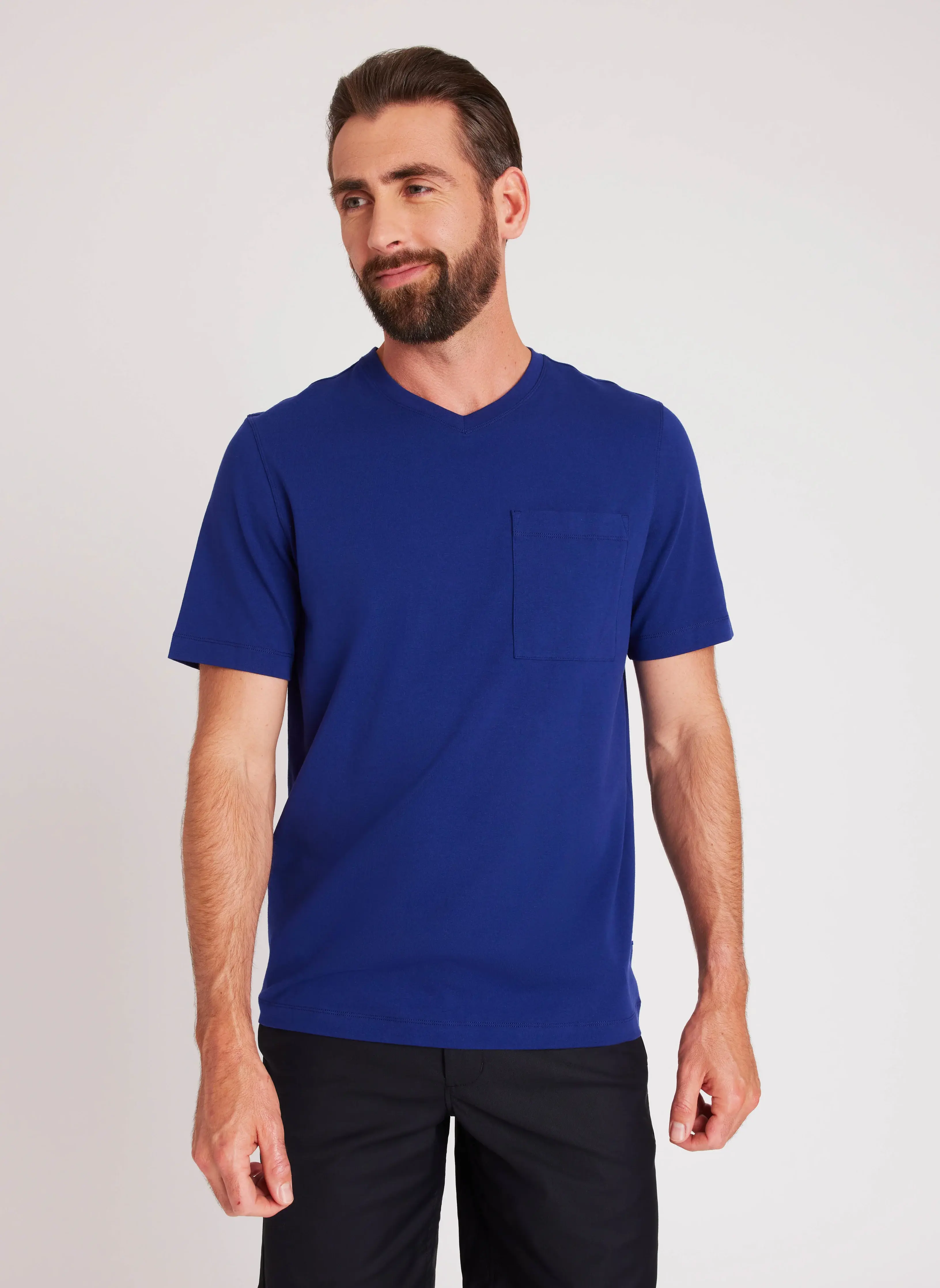 Kit And Ace Hemlock Short Sleeve V-Neck Tee. 1