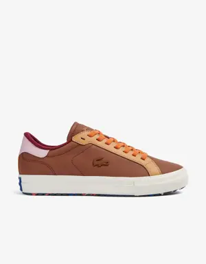 Women's Lacoste Powercourt Winter Leather Contrast Outdoor Shoes