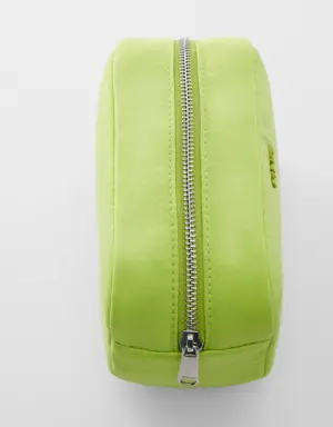 Zipped toiletry bag with logo