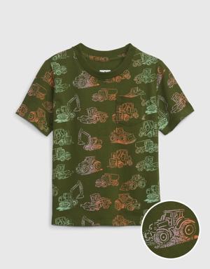 Toddler 100% Organic Cotton Mix and Match Graphic T-Shirt green