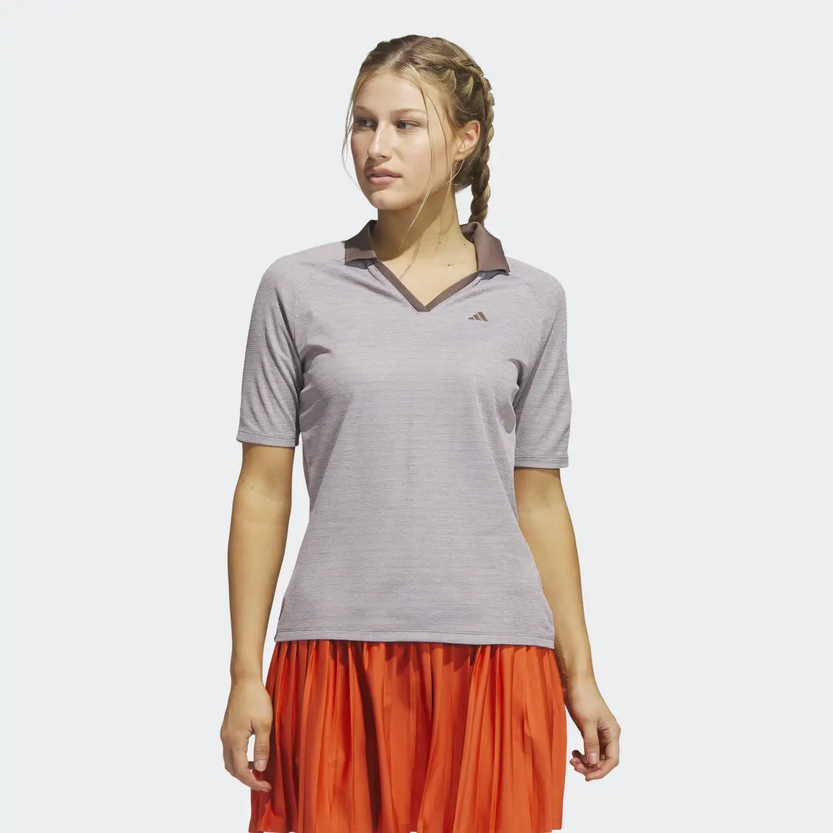 Adidas Ultimate365 Tour No-Show Half-Sleeve Golf Polo Shirt. 2