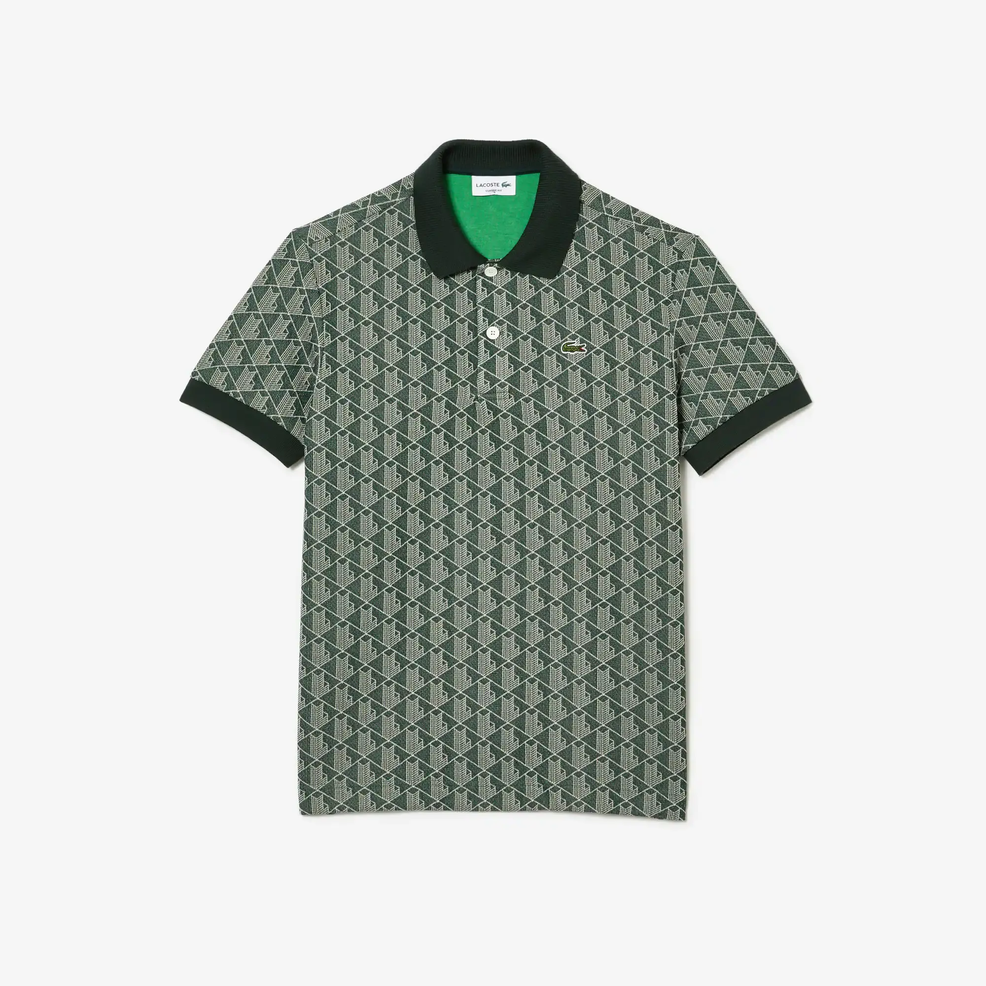 Lacoste Polo homme classic fit avec imprimé monogramme et col contrasté. 2 Lacoste Polo homme classic fit avec imprimé monogramme et col contrasté. 2