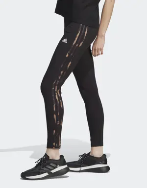 Adidas Vibrant Print 3-Stripes Cotton Leggings