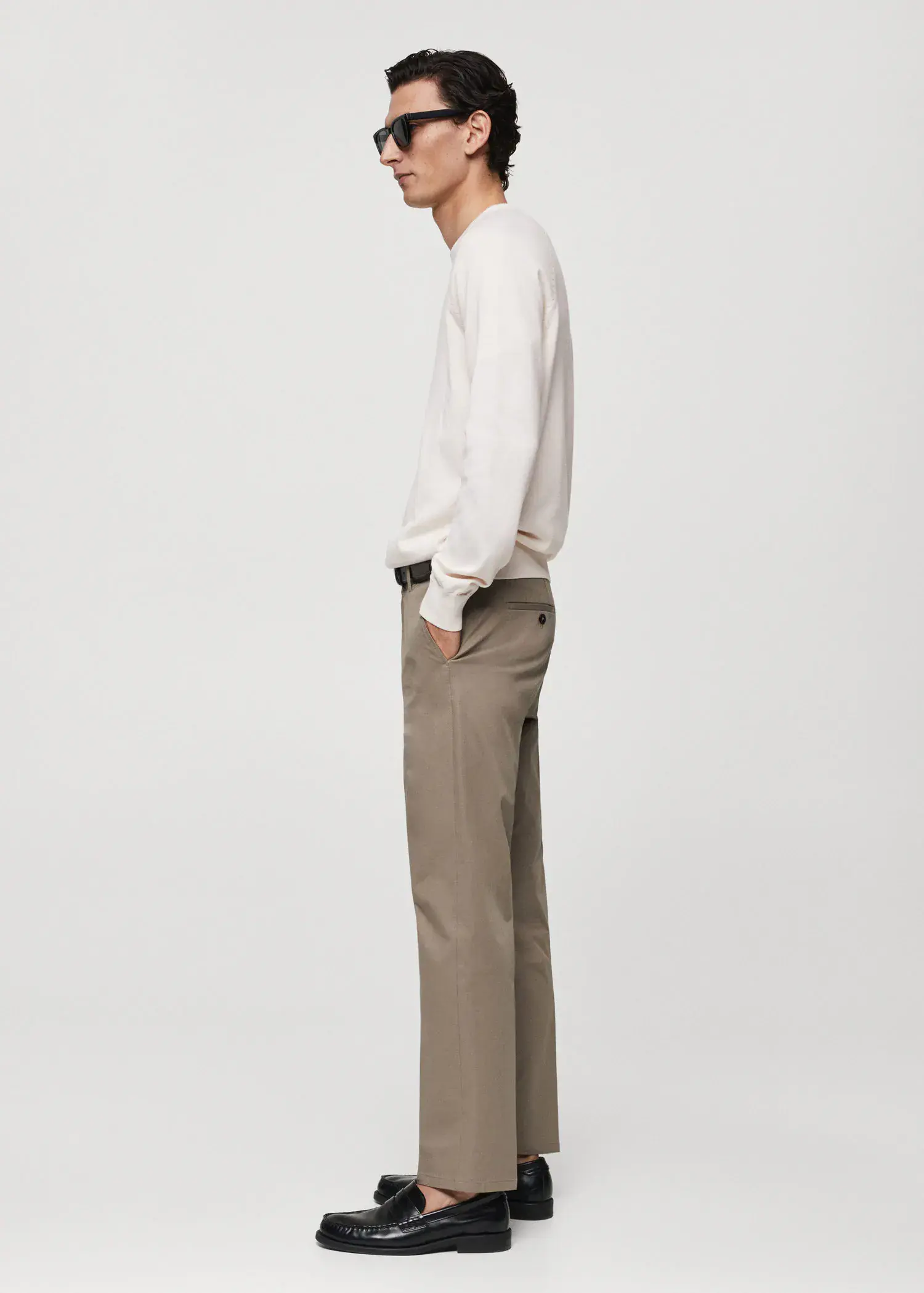 Mango Regular-fit cotton trousers. 1