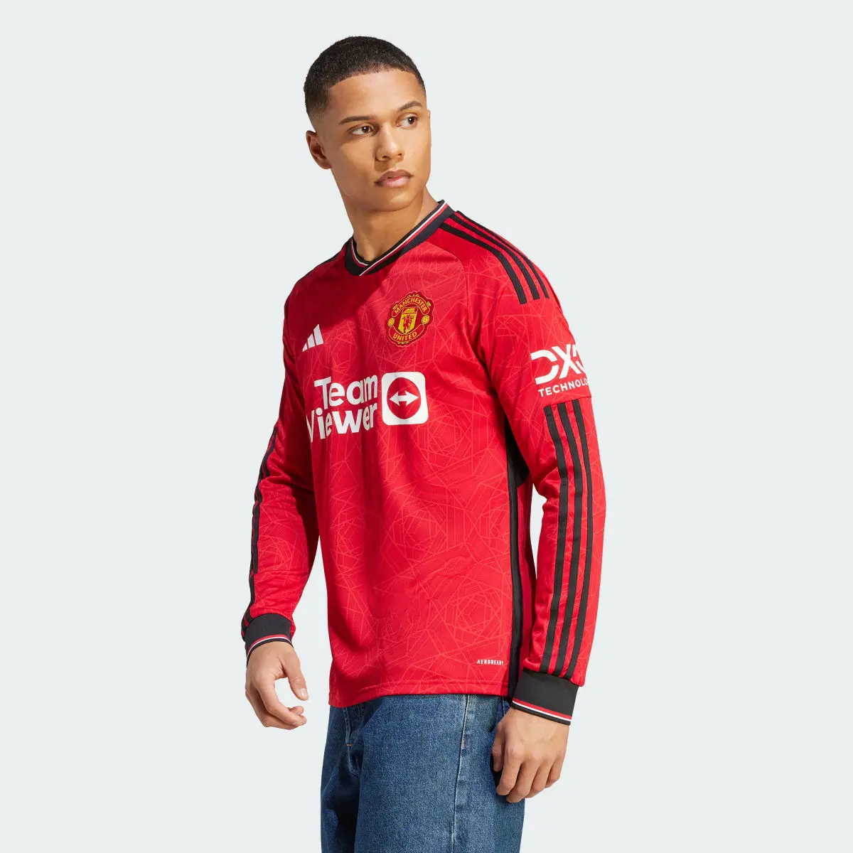 Adidas Camisola Principal de Manga Comprida 23/24 do Manchester United. 2