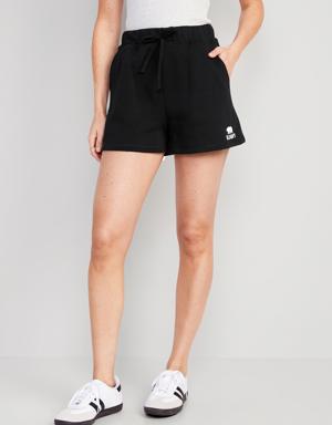 Extra High-Waisted Lounge Shorts for Women -- 3-inch inseam black