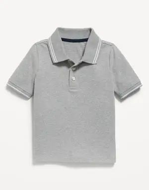 School Uniform Polo Shirt for Toddler Boys gray