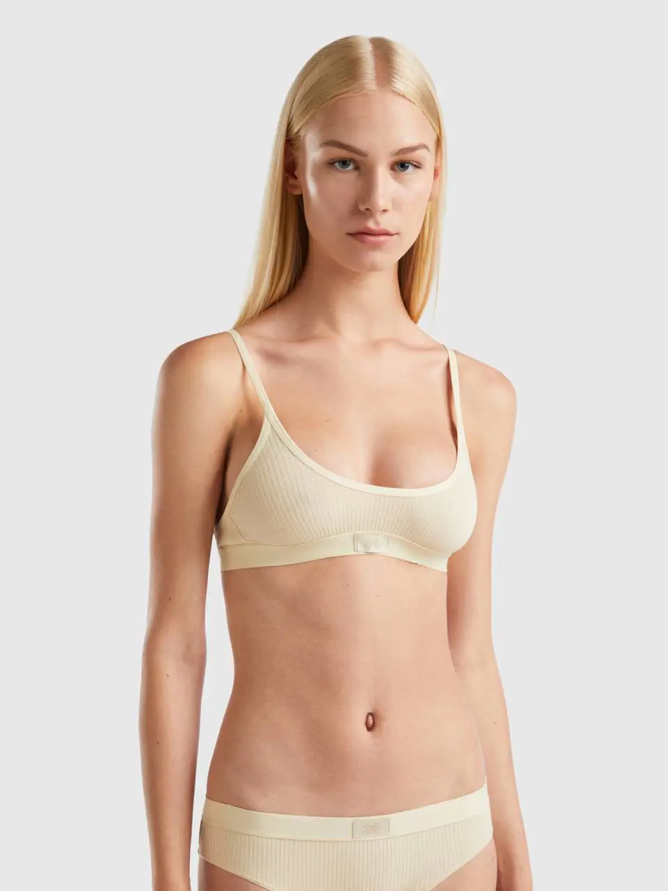 Benetton ribbed triangle bra. 1