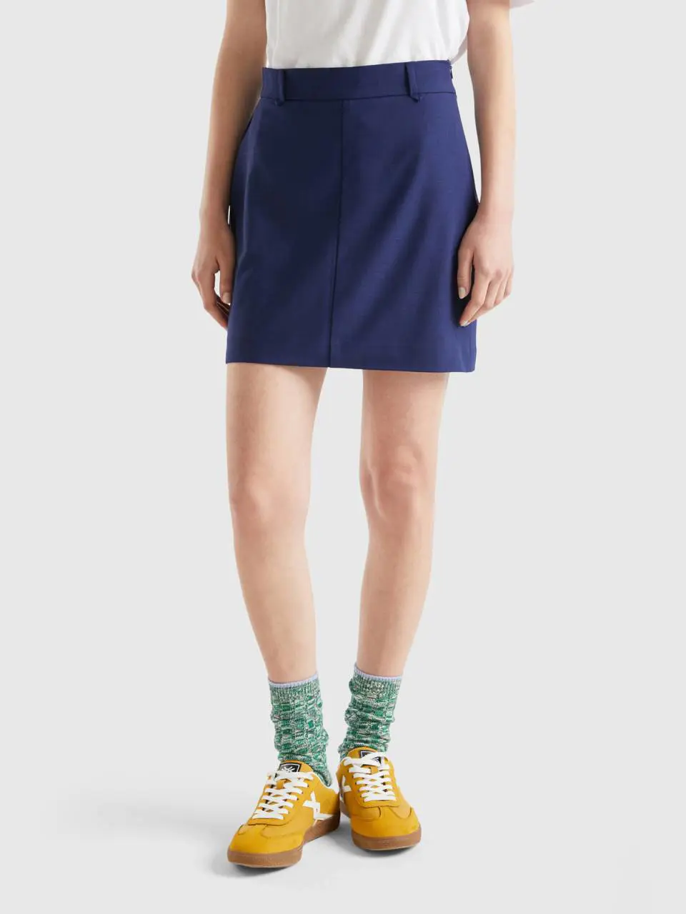 Benetton mini skirt with side zipper. 1