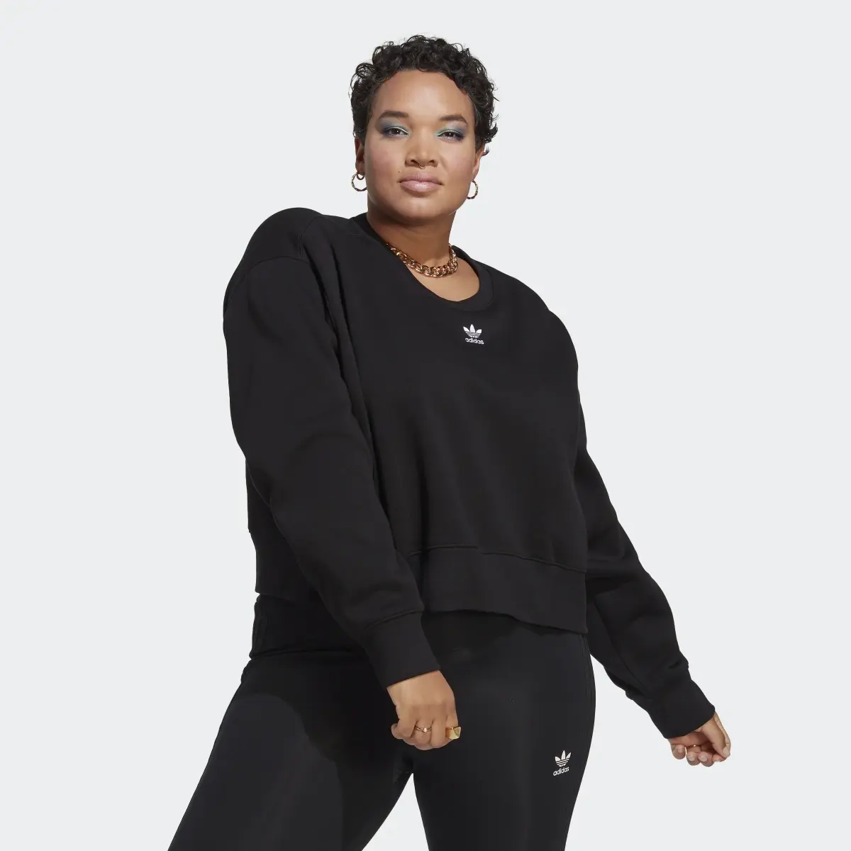 Adidas Adicolor Essentials Crew Sweatshirt (Plus Size). 2