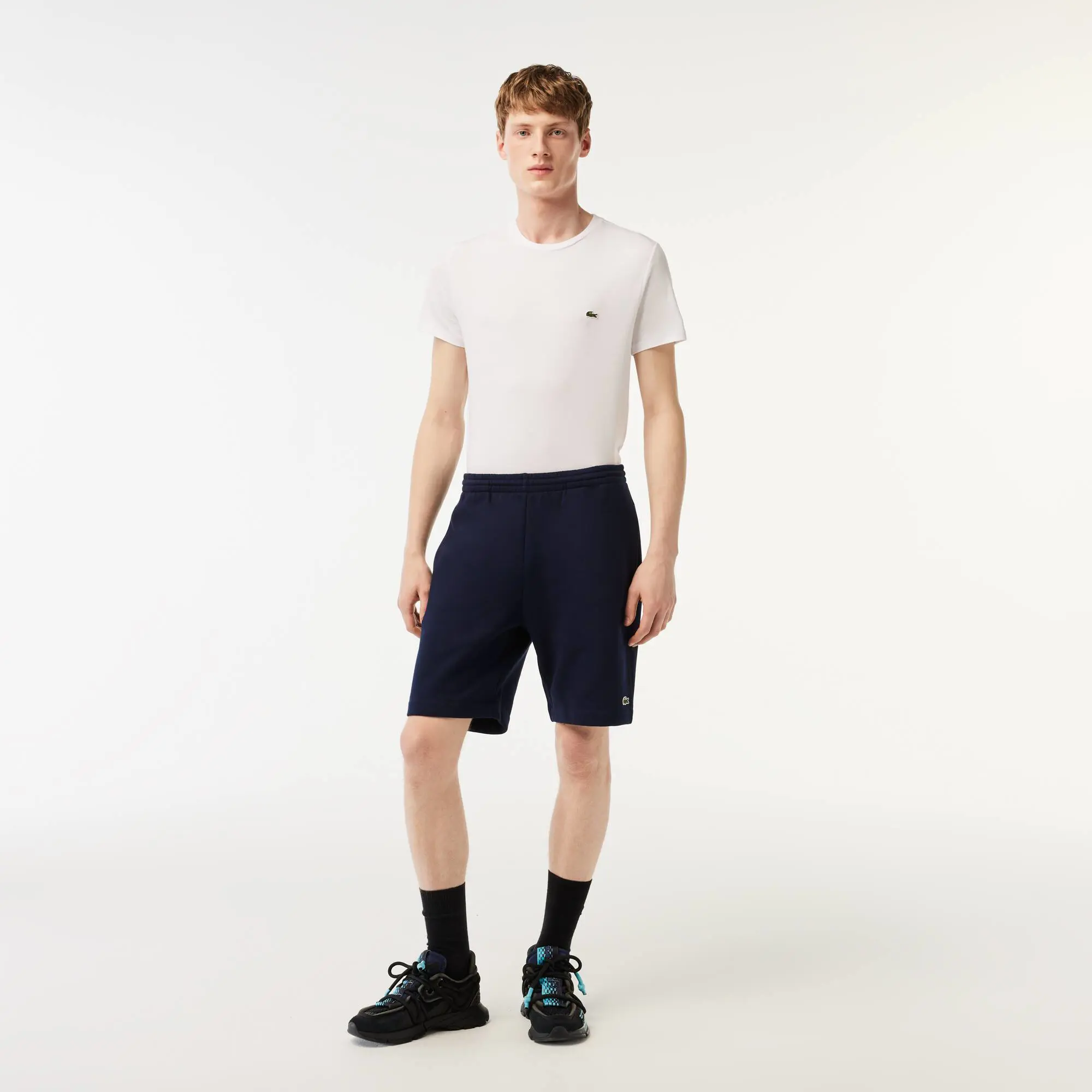 Lacoste Men's Organic Brushed Cotton Fleece Shorts. 1 Lacoste Men's Organic Brushed Cotton Fleece Shorts. 1