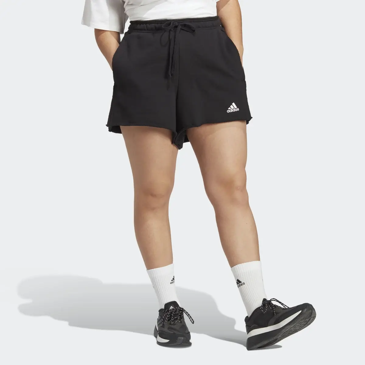 Adidas Collective Power High-Rise Relaxed Shorts (Plus Size). 3