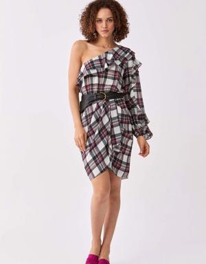 Navy & Red Tartan Cocktail Dress