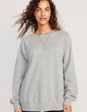 Oversized Vintage Tunic Sweatshirt for Women gray