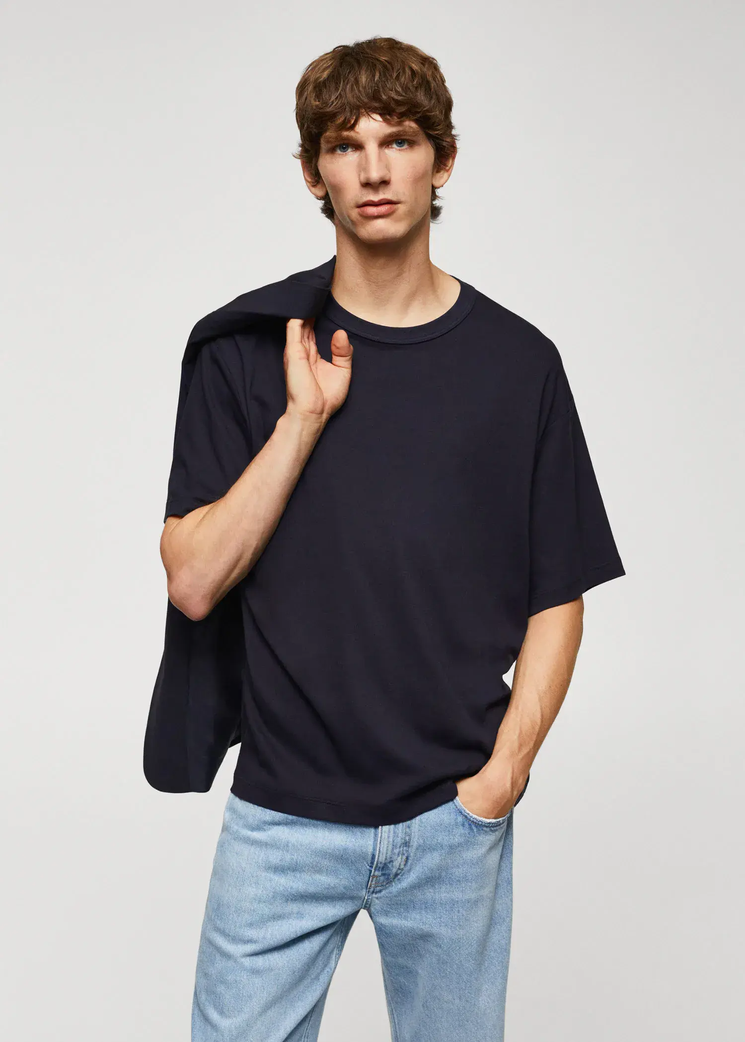 Mango 100% cotton relaxed-fit t-shirt. 1